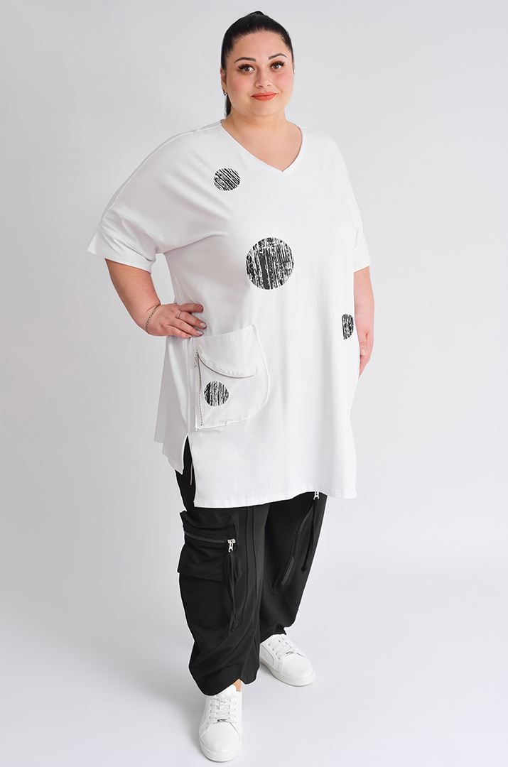 Туніка з принтом великих розмірів