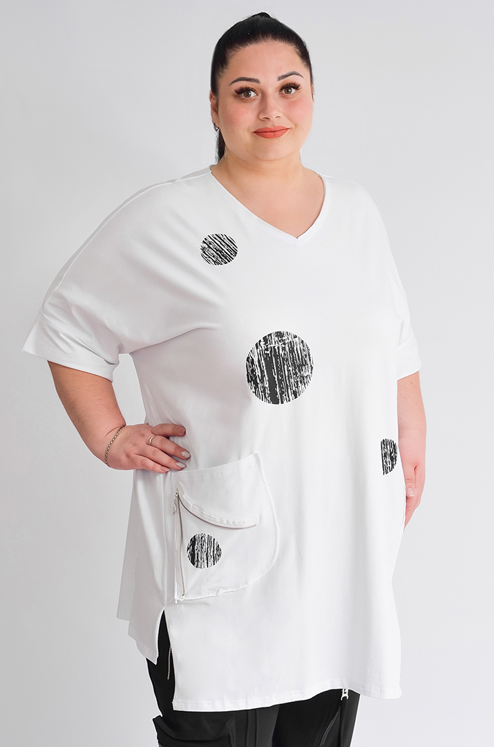 Туніка з принтом великих розмірів