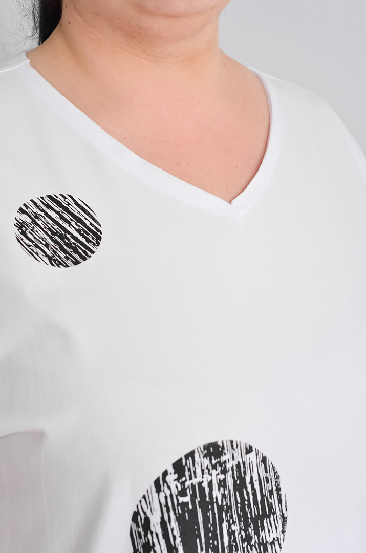 Туніка з принтом великих розмірів