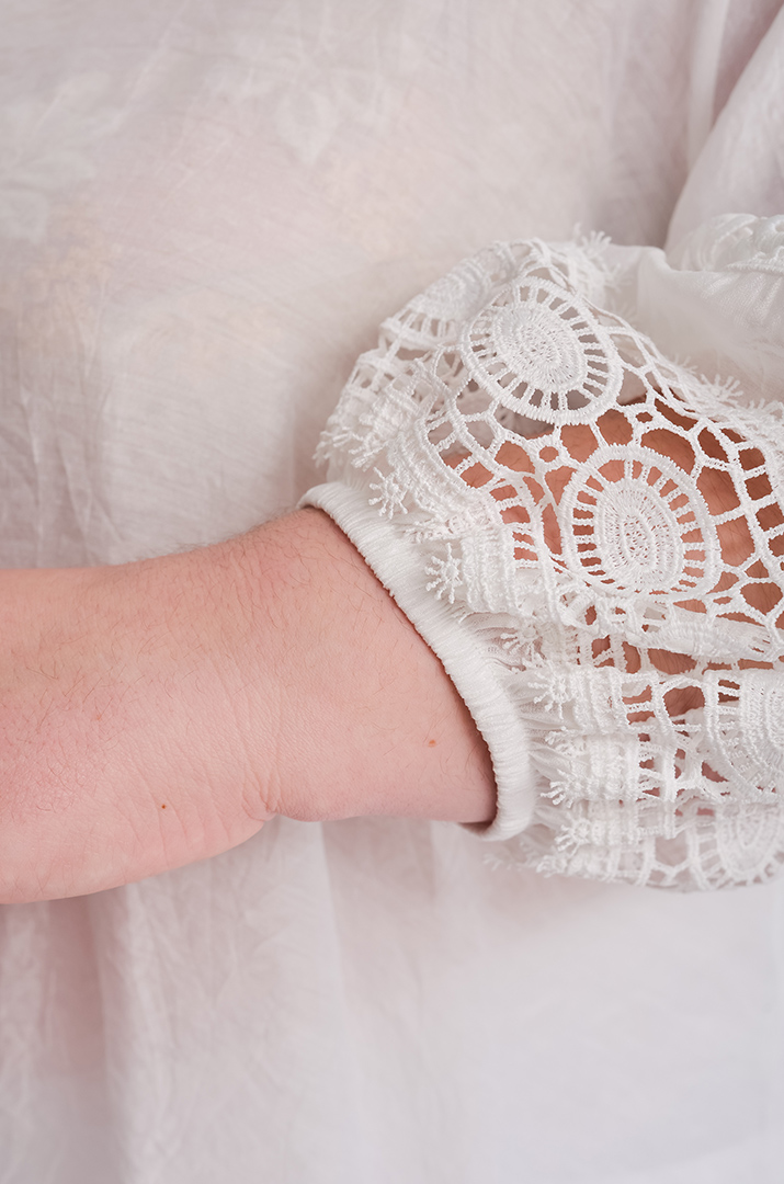 Туніка-сорочка з мереживом великих розмірів