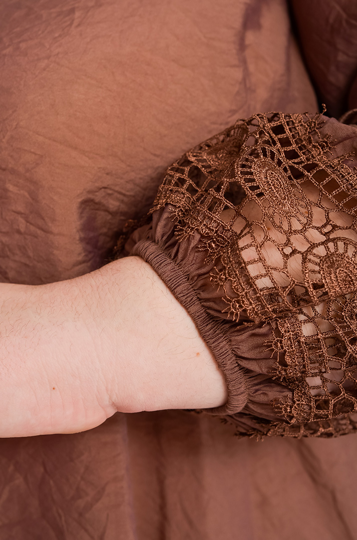 Туніка-сорочка з мереживом великих розмірів