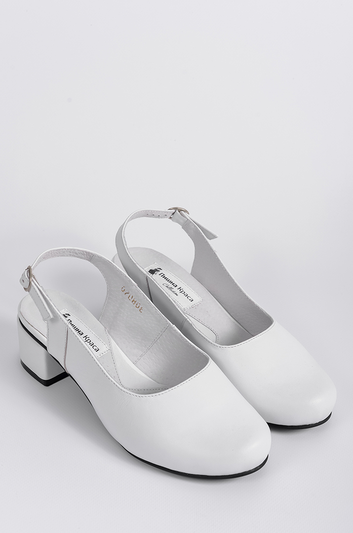 Туфлі білі на підборах на широкі ніжки великих розмірів