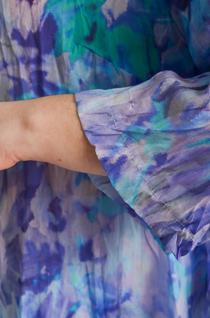 Туніка довга сорочка з квітковим ефектом акварелі великих розмірів