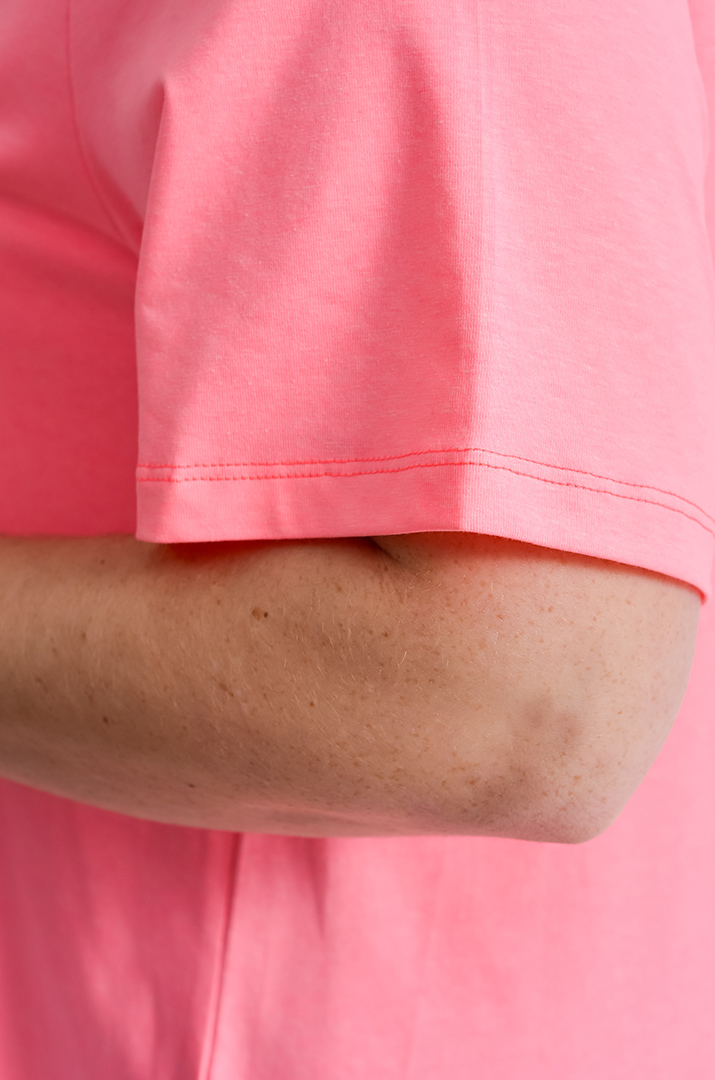 Туніка коротка з принтом у вигляді сердець великих розмірів