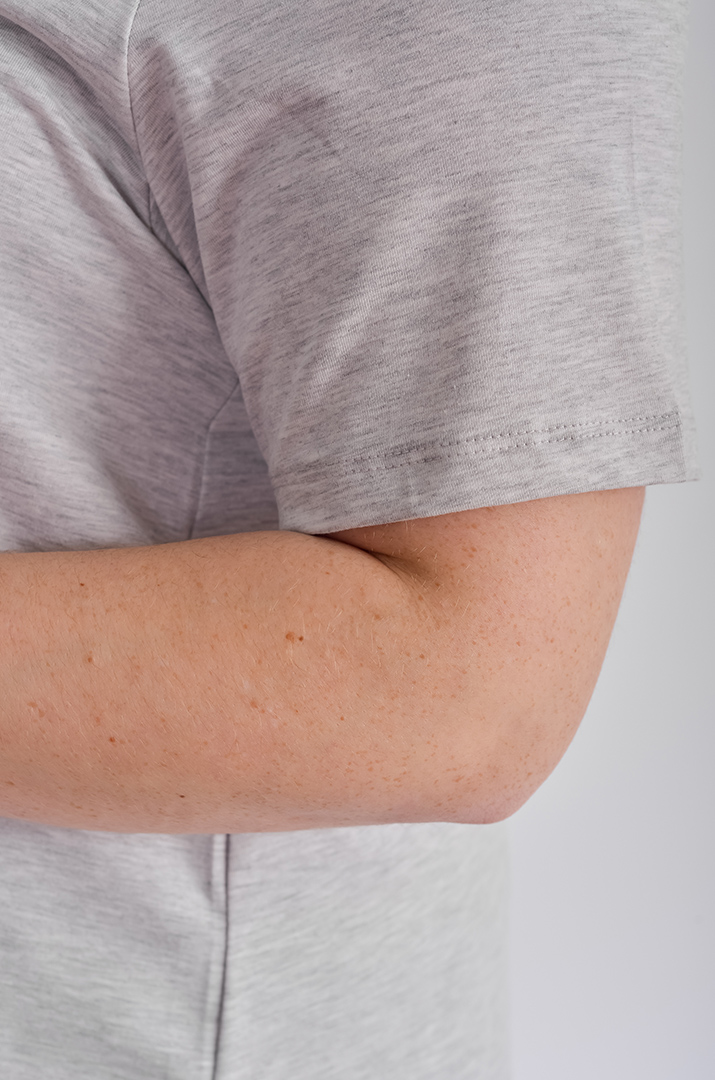 Туніка коротка з принтом у вигляді сердець великих розмірів