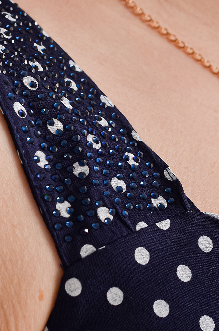 Туніка-майка коротка трапеція в горох великих розмірів