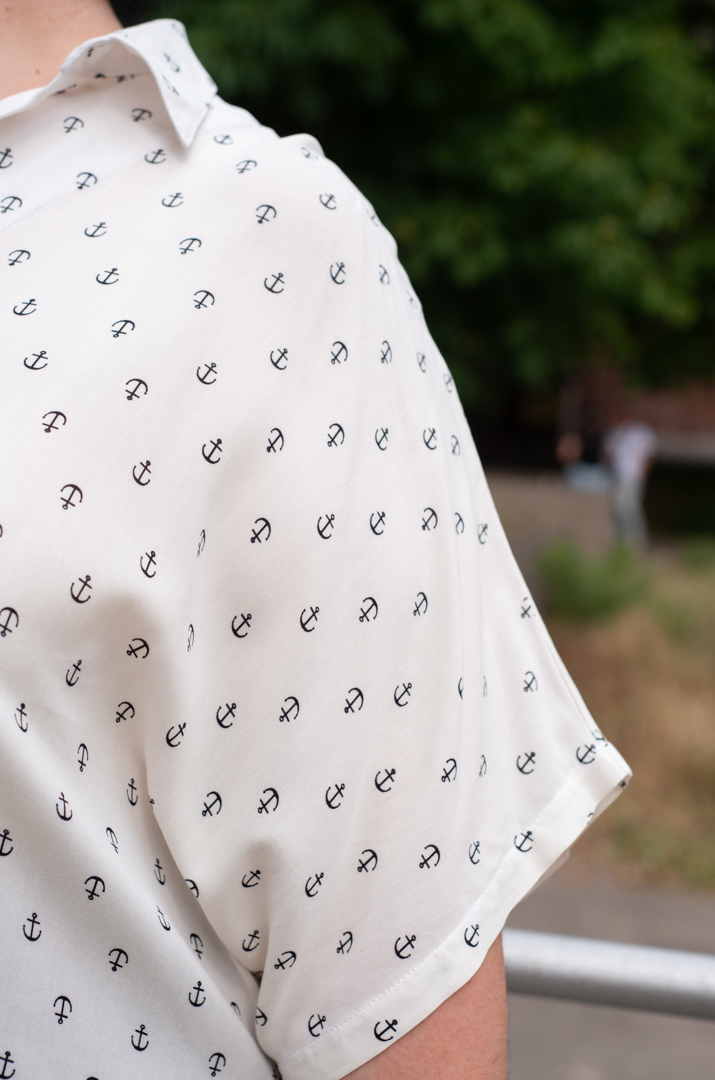 Туника с принтом в виде якорей больших размеров