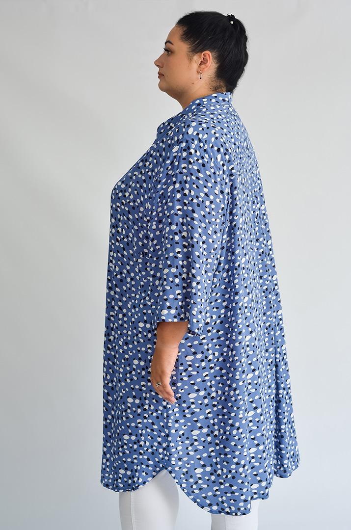 Туніка-сорочка з різними принтами великих розмірів