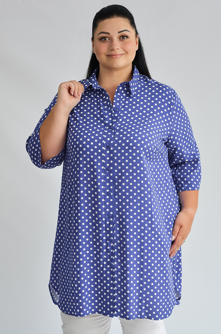 Туніка-сорочка з різними принтами великих розмірів