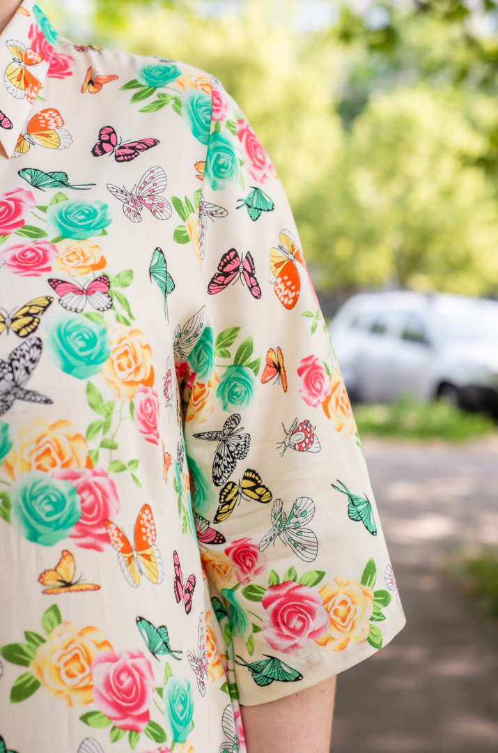 Туніка-сорочка з різними принтами великих розмірів