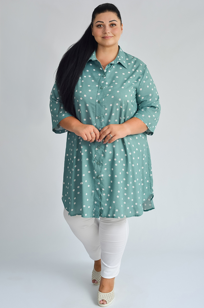 Туніка-сорочка з різними принтами великих розмірів