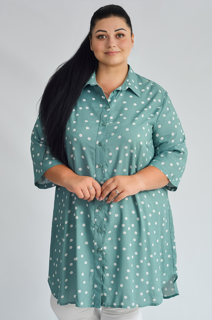 Туніка-сорочка з різними принтами великих розмірів