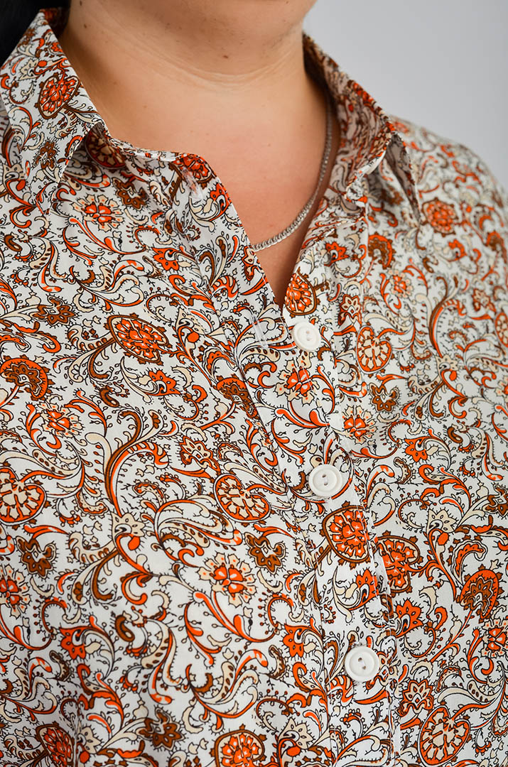 Туніка-сорочка з різними принтами великих розмірів