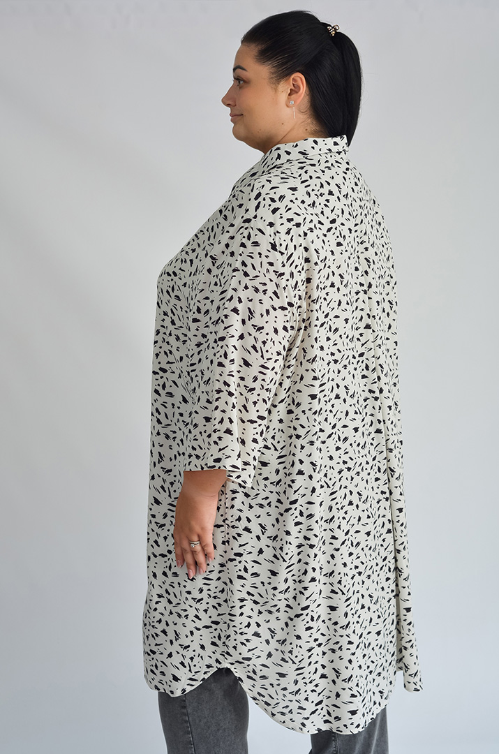 Туніка-сорочка з різними принтами великих розмірів