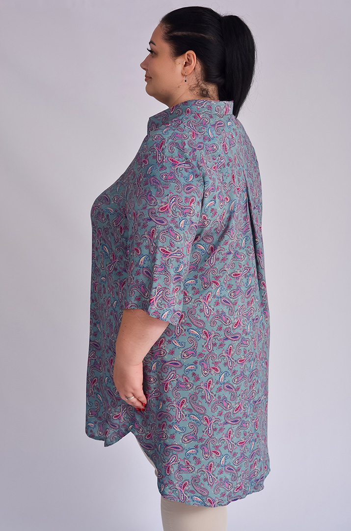 Туніка-сорочка з різними принтами великих розмірів