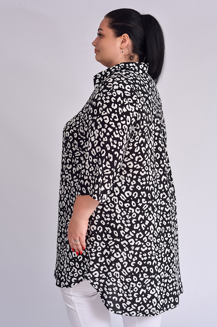 Туніка-сорочка з різними принтами великих розмірів