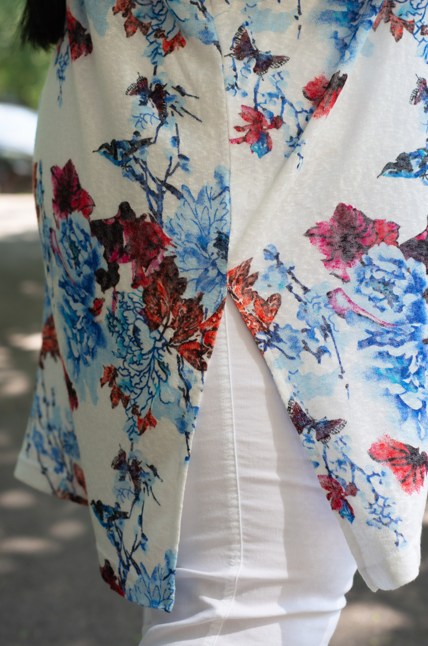 Туніка трикотаж сітка в принт великих розмірів