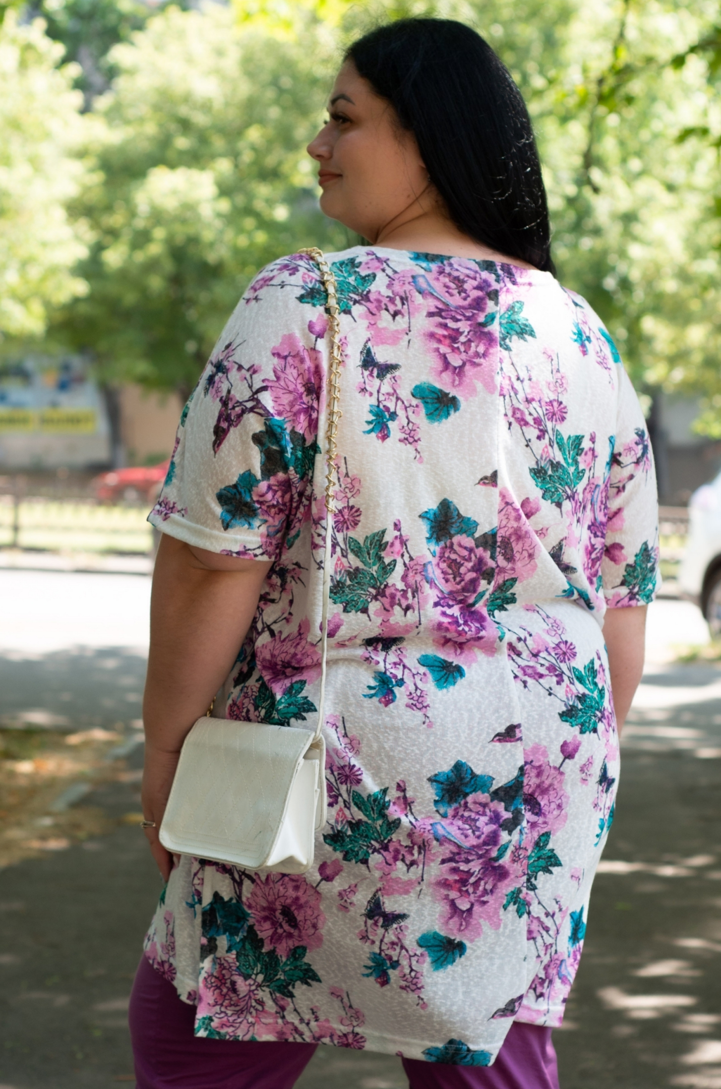 Туніка трикотаж сітка в принт великих розмірів