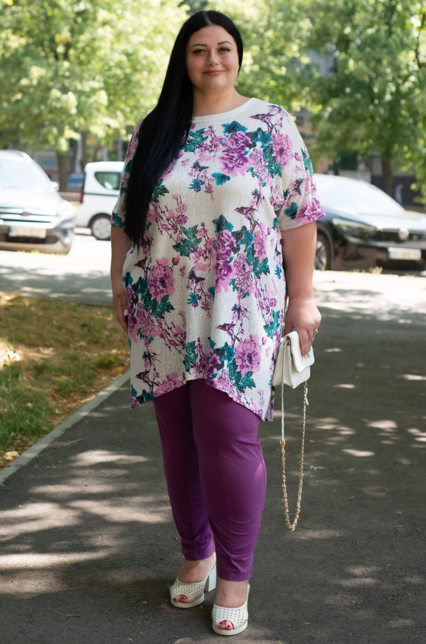 Туніка трикотаж сітка в принт великих розмірів