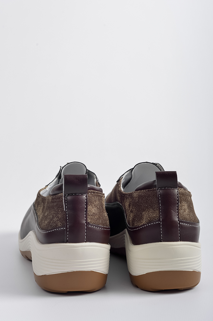 Туфлі з екошкіри та текстилю з застібкою-блискавкою великих розмірів