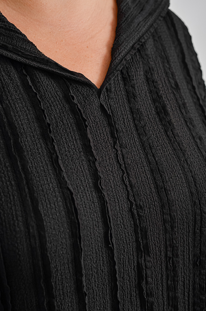 Туніка з фактурної тканини та з принтом великих розмірів