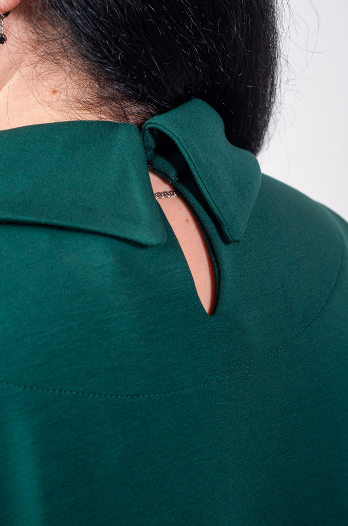 Туніка з декоративними рукавами та боковими зав’язками великих розмірів