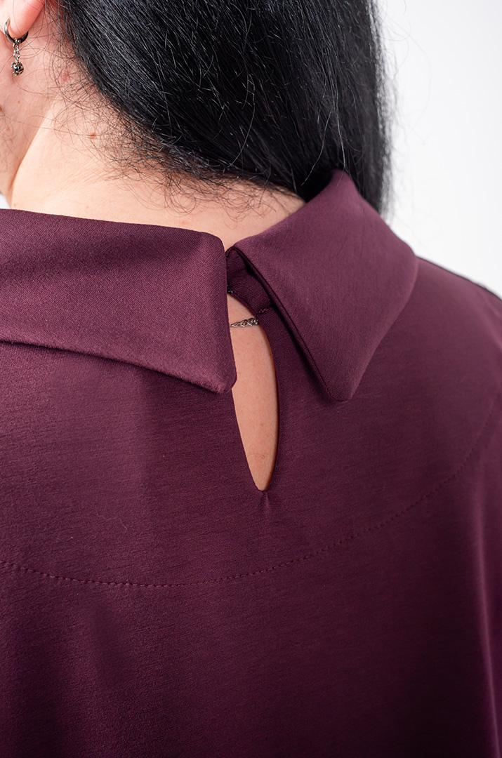 Туніка з декоративними рукавами та боковими зав’язками великих розмірів