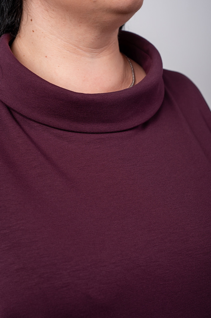 Туніка з декоративними рукавами та боковими зав’язками великих розмірів