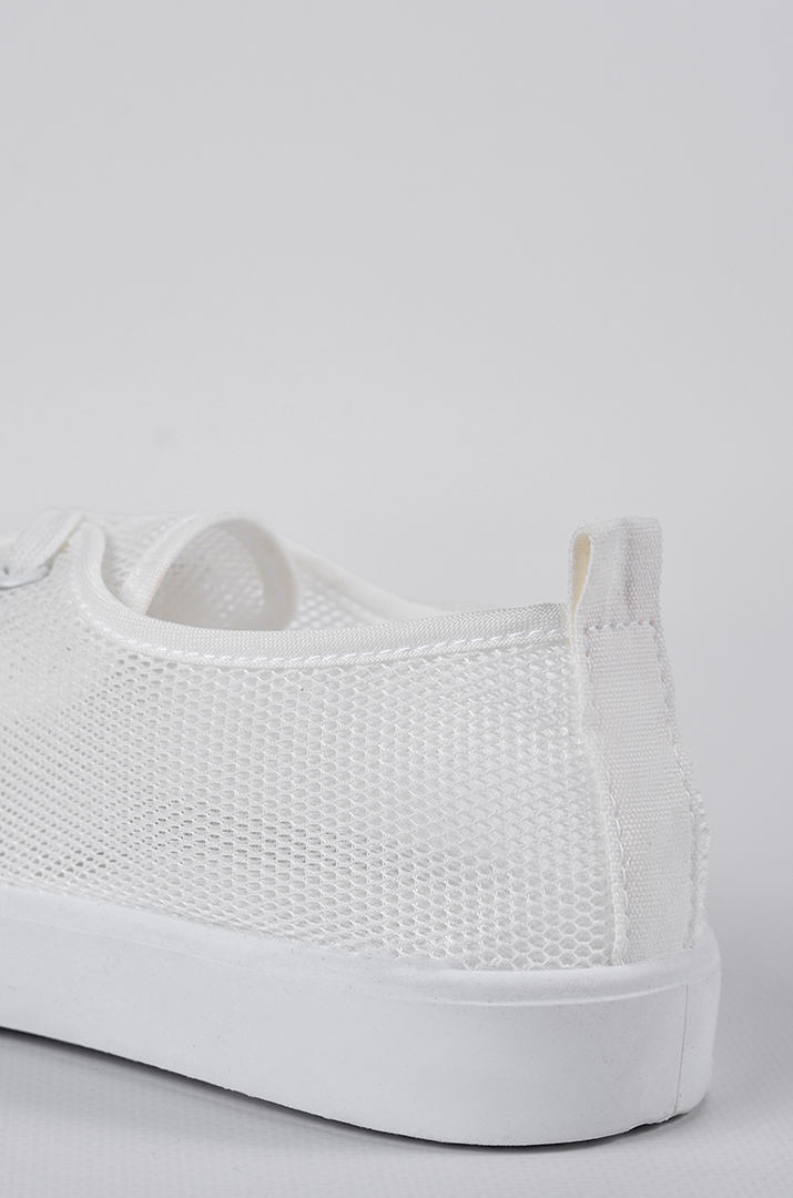 Кеди з білим сітчастим верхом зі шнурівкою великих розмірів