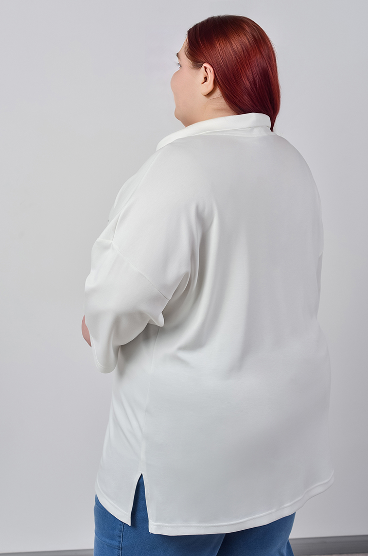 Туніка трикотажна з виразним анімаційним мотивом великих розмірів