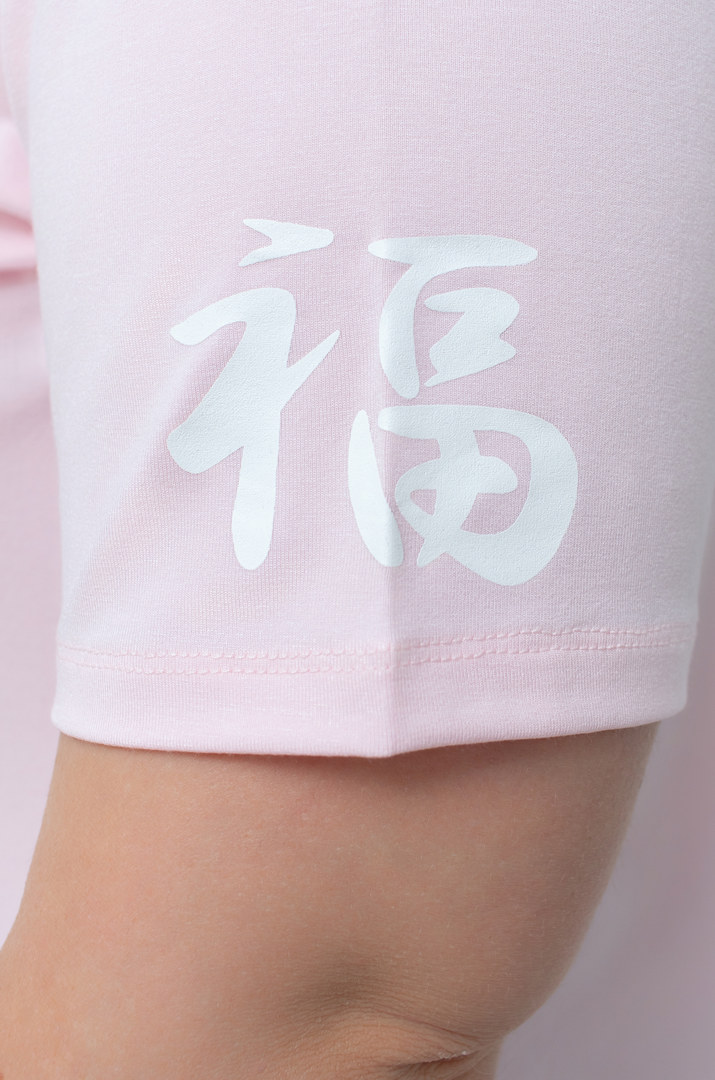 Футболка трикотажна з принтом на рукаві супер батал