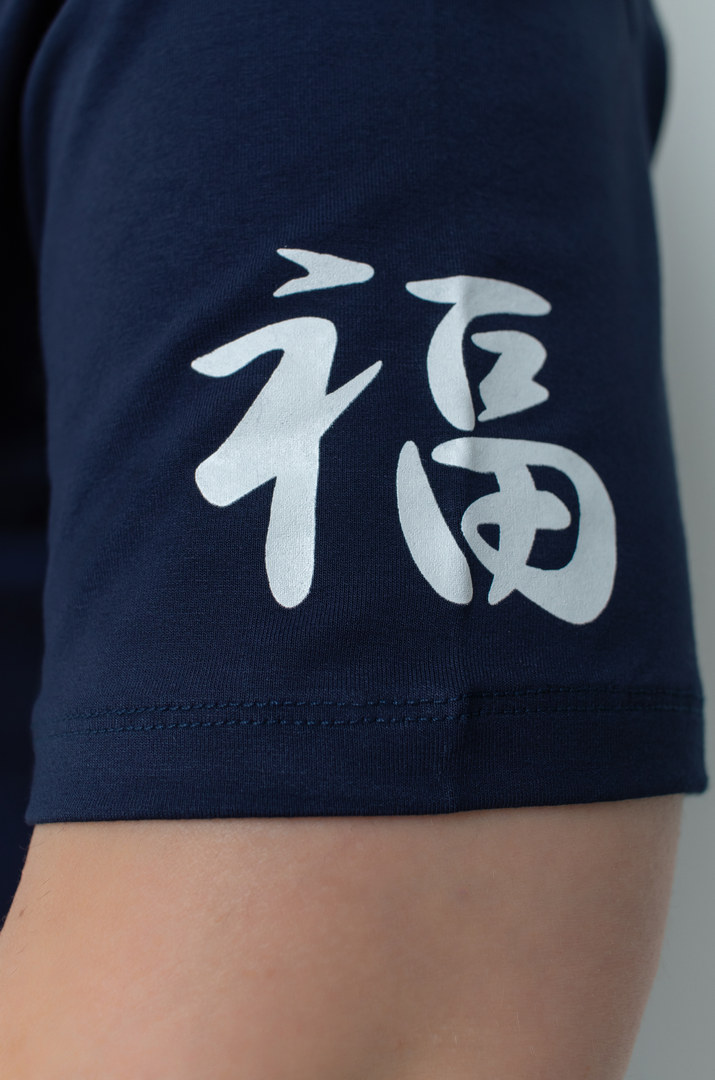 Футболка трикотажна з принтом на рукаві супер батал