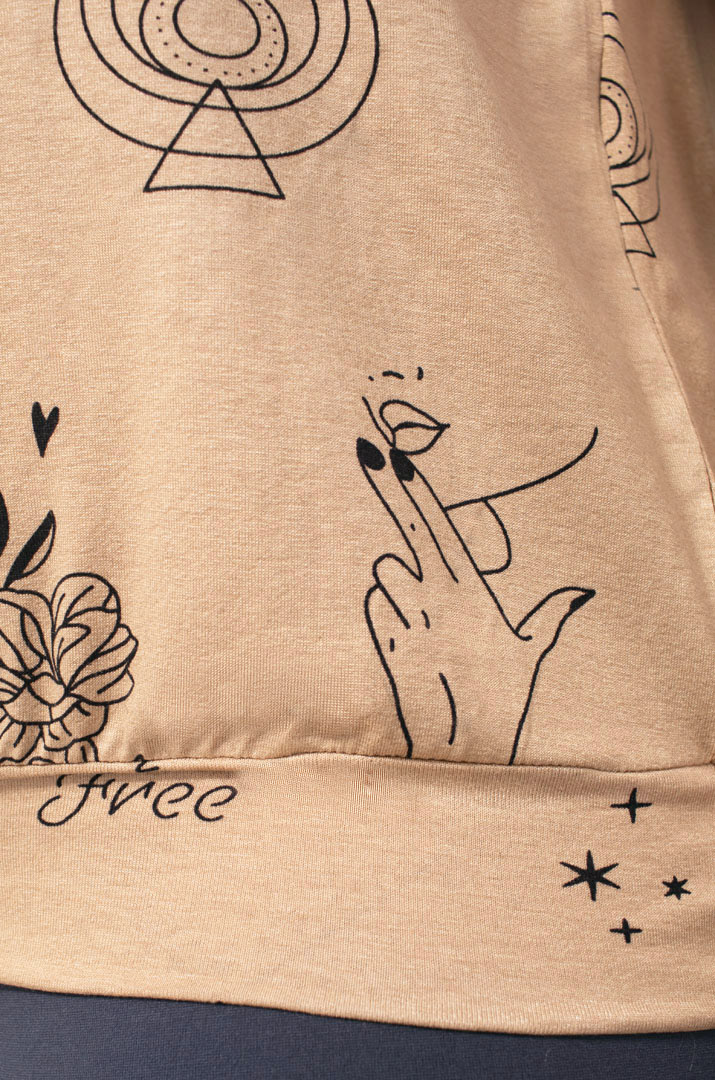 Футболка коротка в оригінальні візерунки супер батал