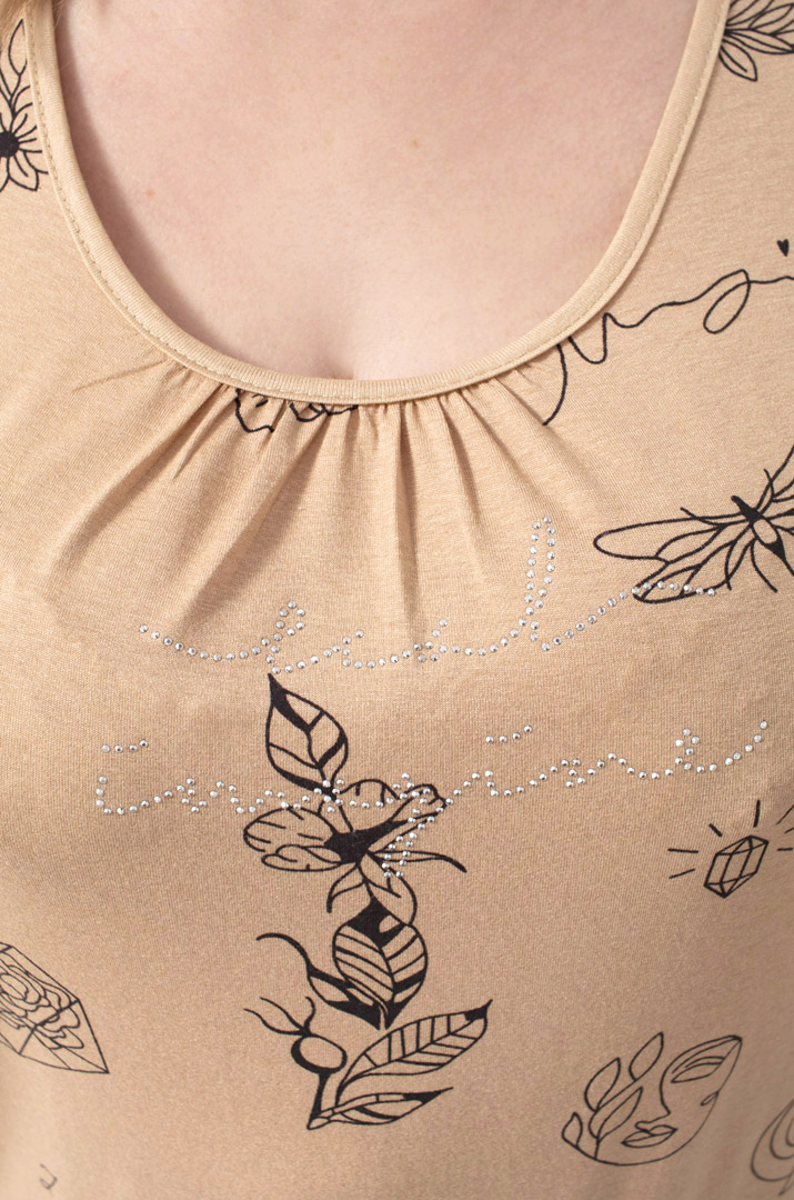 Футболка коротка в оригінальні візерунки супер батал