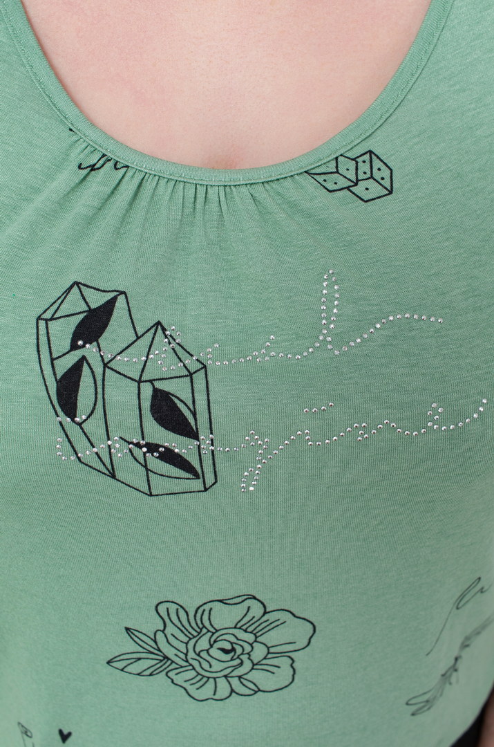 Футболка коротка в оригінальні візерунки супер батал