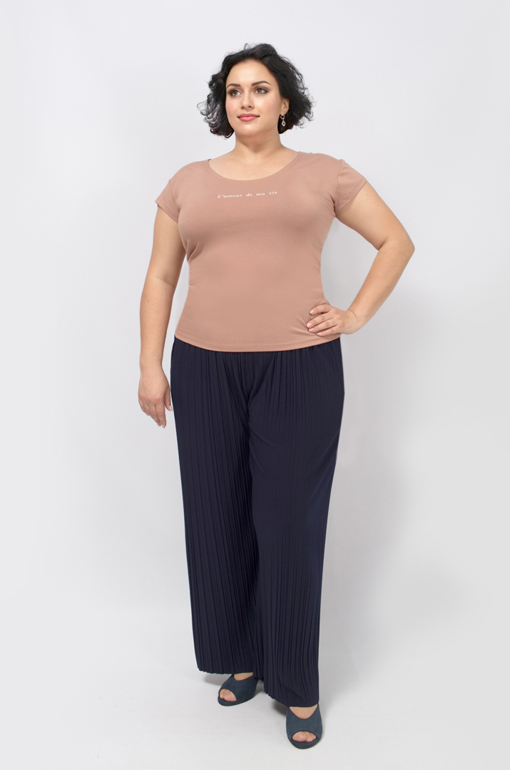 Футболка трикотажна в лаконічному дизайні супер батал