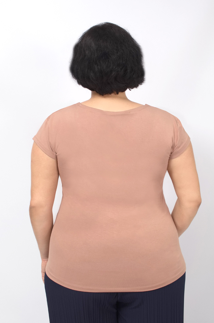 Футболка трикотажна в лаконічному дизайні супер батал