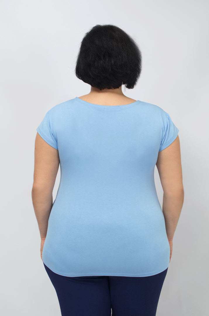 Футболка трикотажна в лаконічному дизайні супер батал