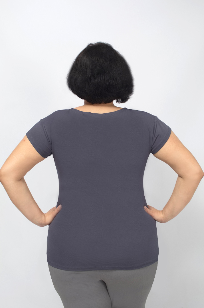 Футболка трикотажна в лаконічному дизайні супер батал