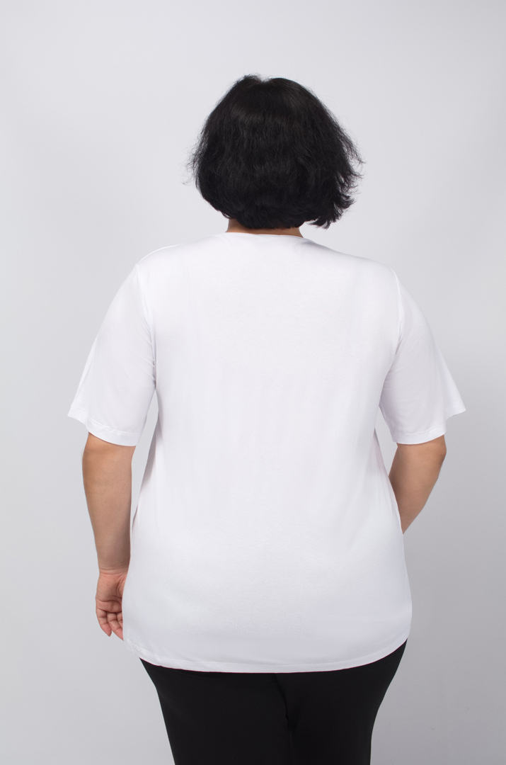 Довга футболка з ромашкою супер батал