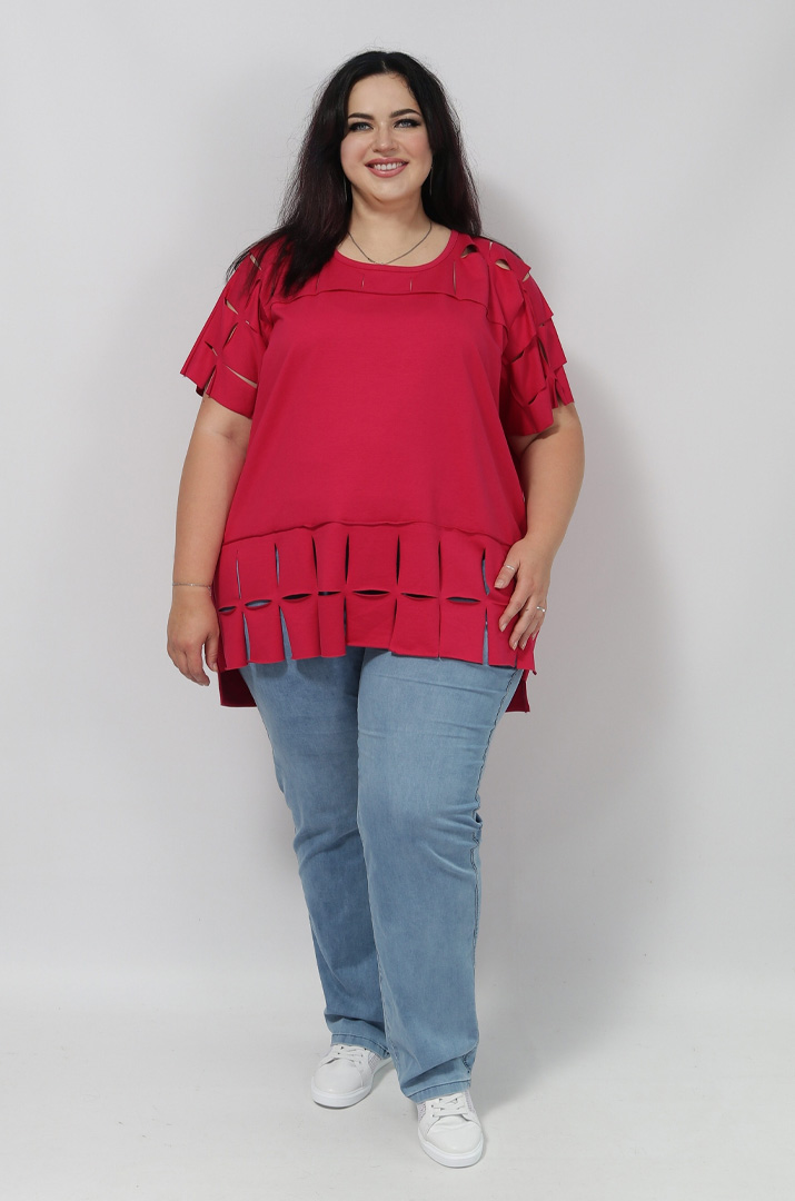 Футболка рвана однотонна супер батал