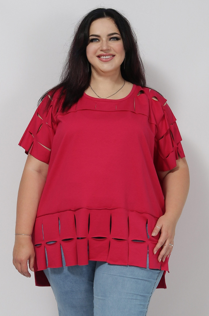 Футболка рвана однотонна супер батал