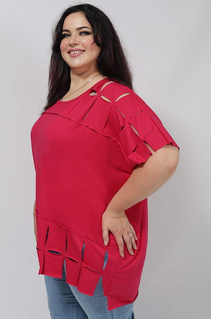 Футболка рвана однотонна супер батал