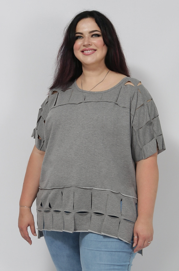 Футболка рвана однотонна супер батал