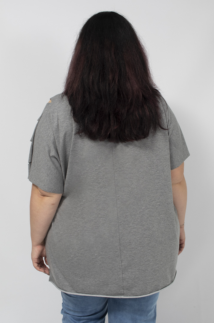 Футболка рвана однотонна супер батал