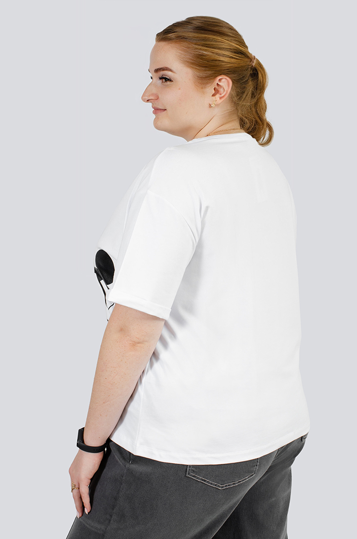 Футболка з принтом Міккі великих розмірів