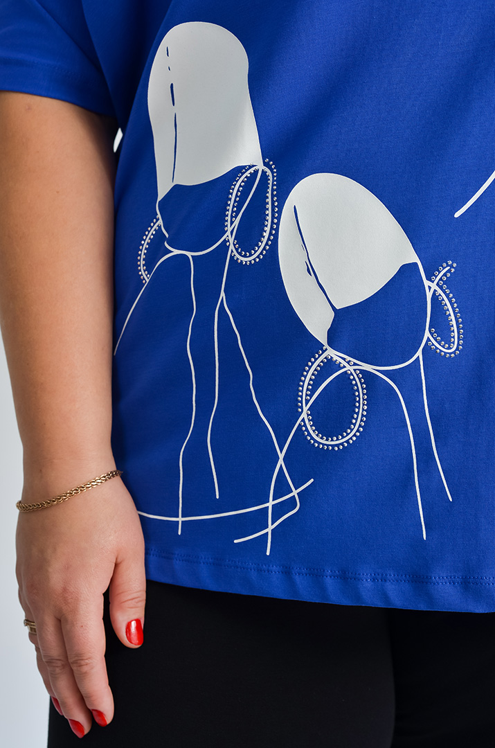 Футболка трикотажна з відкритими плечима великих розмірів