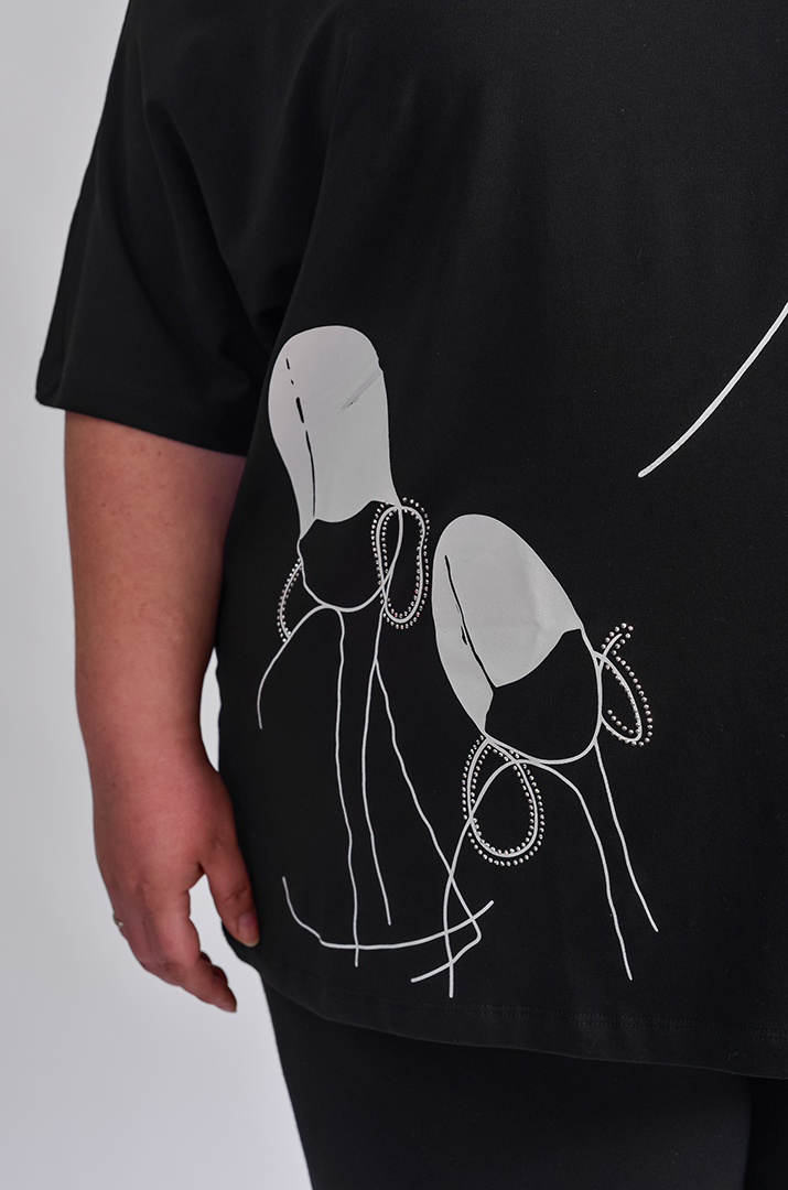 Футболка трикотажна з відкритими плечима великих розмірів