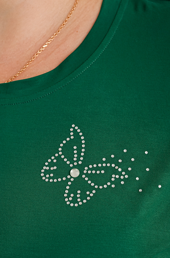 Футболка коротка з аплікацією великих розмірів