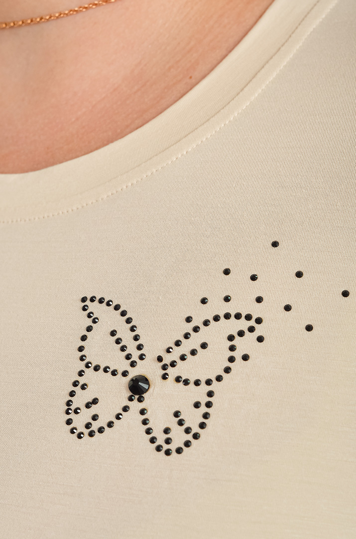 Футболка коротка з аплікацією великих розмірів